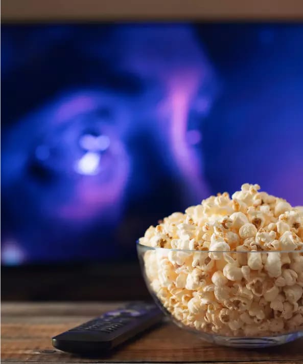 Entertainment streaming app experience on a mobile device